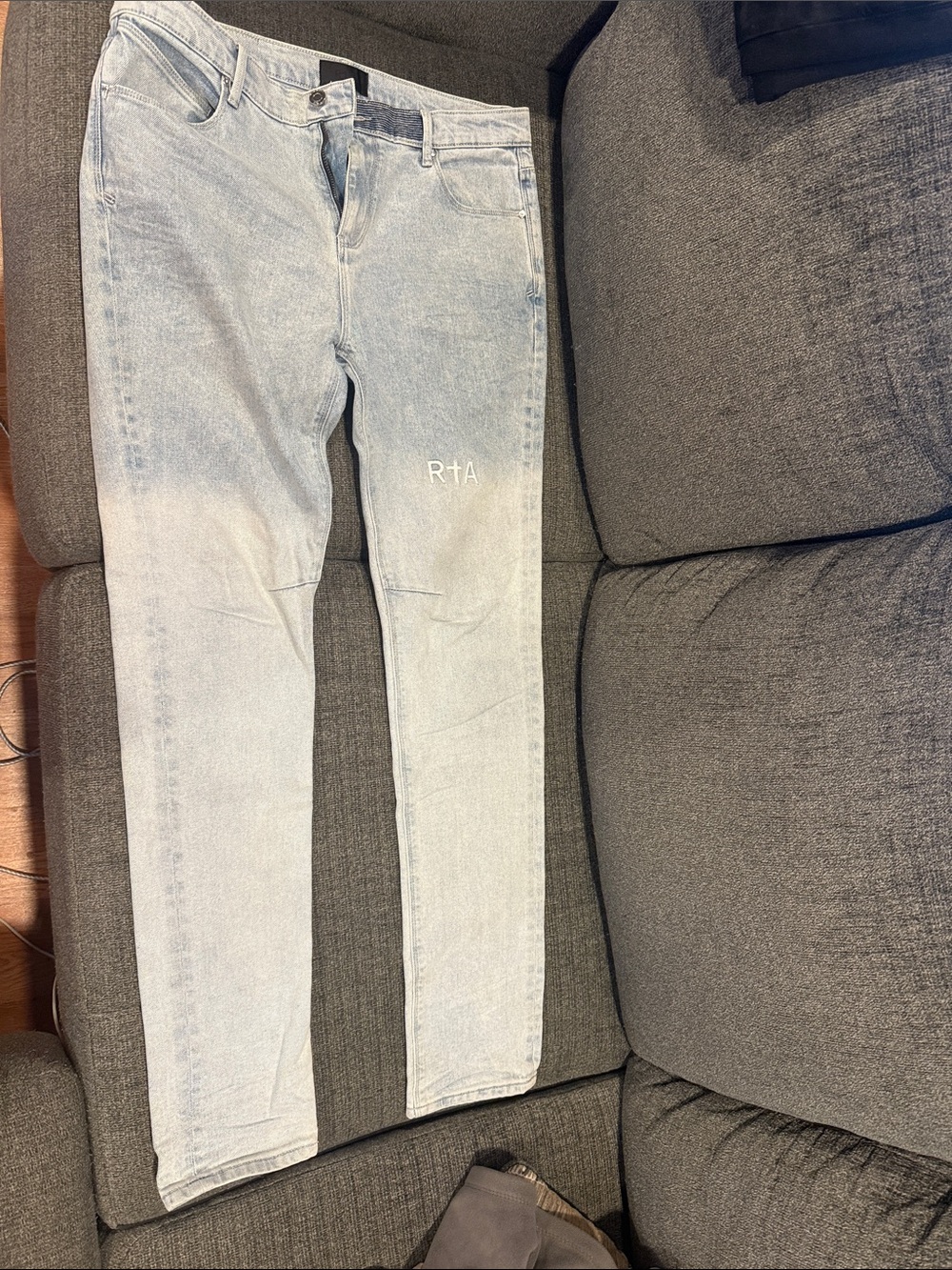 RtA Men's Light Blue Skinny Jeans